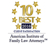 10 Best 2016, Client Satisfaction, American Institute of Family Law Attorneys
